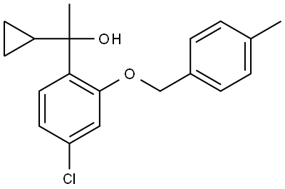 1-(4-chloro-2-((4-methylbenzyl)oxy)phenyl)-1-cyclopropylethanol Structure