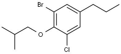 1-bromo-3-chloro-2-isobutoxy-5-propylbenzene Structure