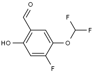 5-(difluoromethoxy)-4-fluoro-2-hydroxybenzaldehyde Structure