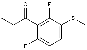 1-(2,6-difluoro-3-(methylthio)phenyl)propan-1-one Structure