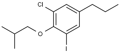 1-chloro-3-iodo-2-isobutoxy-5-propylbenzene Structure