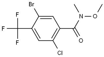 5-bromo-2-chloro-N-methoxy-N-methyl-4-(trifluoromethyl)benzamide Structure