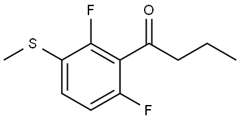 1-(2,6-difluoro-3-(methylthio)phenyl)butan-1-one Structure