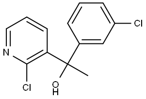 1-(3-chlorophenyl)-1-(2-chloropyridin-3-yl)ethanol Structure