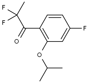 2,2-difluoro-1-(4-fluoro-2-isopropoxyphenyl)propan-1-one Structure