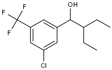 1-(3-chloro-5-(trifluoromethyl)phenyl)-2-ethylbutan-1-ol Structure