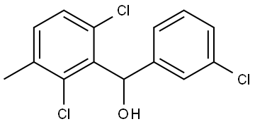 (3-chlorophenyl)(2,6-dichloro-3-methylphenyl)methanol Structure