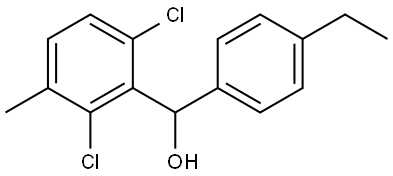 (2,6-dichloro-3-methylphenyl)(4-ethylphenyl)methanol Structure