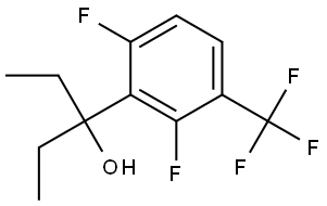 3-(2,6-difluoro-3-(trifluoromethyl)phenyl)pentan-3-ol Structure