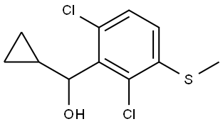 cyclopropyl(2,6-dichloro-3-(methylthio)phenyl)methanol Structure