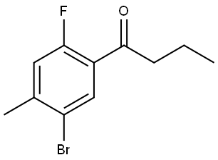 1-(5-bromo-2-fluoro-4-methylphenyl)butan-1-one Structure