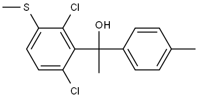 1-(2,6-dichloro-3-(methylthio)phenyl)-1-(p-tolyl)ethanol Structure