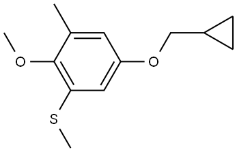 (5-(cyclopropylmethoxy)-2-methoxy-3-methylphenyl)(methyl)sulfane Structure