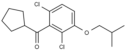 cyclopentyl(2,6-dichloro-3-isobutoxyphenyl)methanone Structure