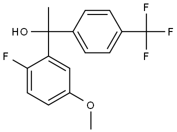 1-(2-fluoro-5-methoxyphenyl)-1-(4-(trifluoromethyl)phenyl)ethanol Structure