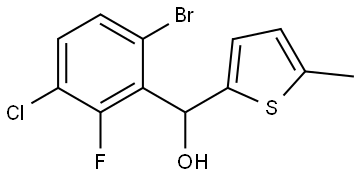 (6-bromo-3-chloro-2-fluorophenyl)(5-methylthiophen-2-yl)methanol Structure