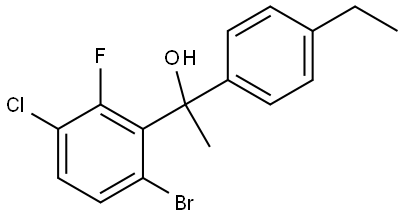 1-(6-bromo-3-chloro-2-fluorophenyl)-1-(4-ethylphenyl)ethanol Structure