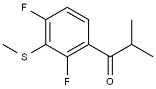 1-(2,4-difluoro-3-(methylthio)phenyl)-2-methylpropan-1-one Structure