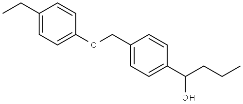 1-(4-((4-ethylphenoxy)methyl)phenyl)butan-1-ol 구조식 이미지