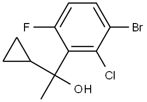 1-(3-bromo-2-chloro-6-fluorophenyl)-1-cyclopropylethanol Structure