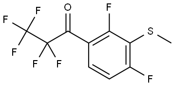 1-(2,4-difluoro-3-(methylthio)phenyl)-2,2,3,3,3-pentafluoropropan-1-one Structure