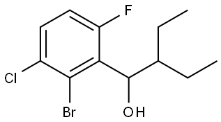 1-(2-bromo-3-chloro-6-fluorophenyl)-2-ethylbutan-1-ol Structure