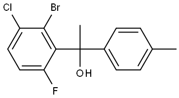 1-(2-bromo-3-chloro-6-fluorophenyl)-1-(p-tolyl)ethanol Structure