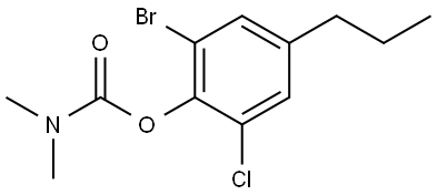 2-bromo-6-chloro-4-propylphenyl dimethylcarbamate Structure