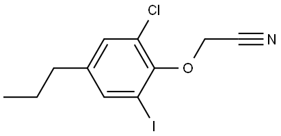 2-(2-chloro-6-iodo-4-propylphenoxy)acetonitrile Structure