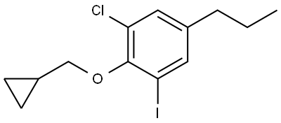 1-chloro-2-(cyclopropylmethoxy)-3-iodo-5-propylbenzene Structure