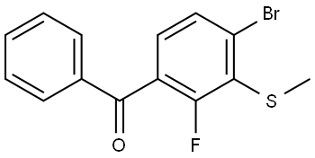 (4-bromo-2-fluoro-3-(methylthio)phenyl)(phenyl)methanone Structure