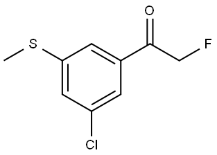 1-(3-chloro-5-(methylthio)phenyl)-2-fluoroethanone Structure