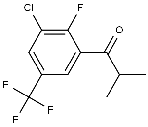 1-(3-chloro-2-fluoro-5-(trifluoromethyl)phenyl)-2-methylpropan-1-one Structure