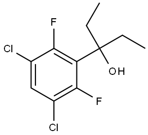 3-(3,5-dichloro-2,6-difluorophenyl)pentan-3-ol Structure