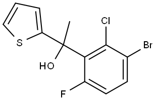 1-(3-bromo-2-chloro-6-fluorophenyl)-1-(thiophen-2-yl)ethanol Structure