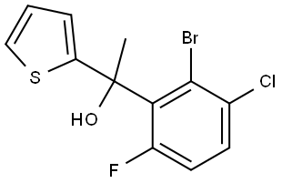 1-(2-bromo-3-chloro-6-fluorophenyl)-1-(thiophen-2-yl)ethanol Structure