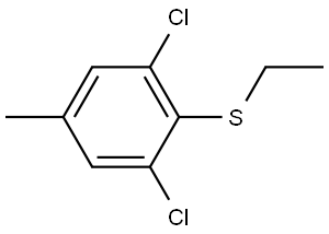 (2,6-dichloro-4-methylphenyl)(ethyl)sulfane Structure