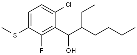 1-(6-chloro-2-fluoro-3-(methylthio)phenyl)-2-ethylhexan-1-ol Structure