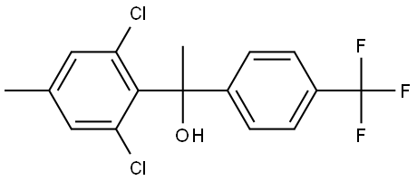 1-(2,6-dichloro-4-methylphenyl)-1-(4-(trifluoromethyl)phenyl)ethanol Structure