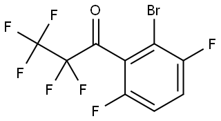 1-(2-bromo-3,6-difluorophenyl)-2,2,3,3,3-pentafluoropropan-1-one Structure