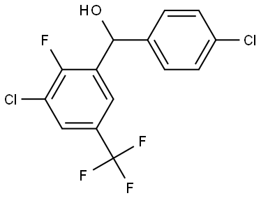 (3-chloro-2-fluoro-5-(trifluoromethyl)phenyl)(4-chlorophenyl)methanol Structure