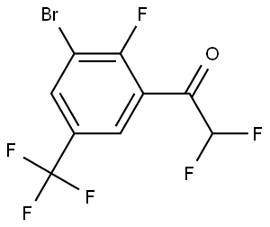 1-(3-bromo-2-fluoro-5-(trifluoromethyl)phenyl)-2,2-difluoroethanone Structure