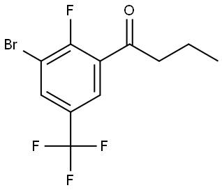 1-(3-bromo-2-fluoro-5-(trifluoromethyl)phenyl)butan-1-one Structure