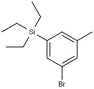 (3-bromo-5-methylphenyl)triethylsilane Structure