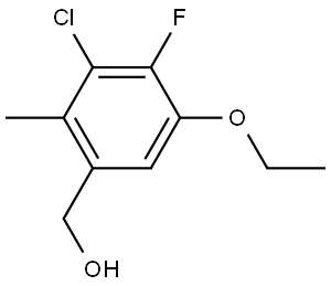 (3-chloro-5-ethoxy-4-fluoro-2-methylphenyl)methanol Structure