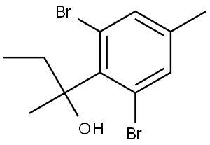 2-(2,6-dibromo-4-methylphenyl)butan-2-ol Structure