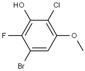 3-bromo-6-chloro-2-fluoro-5-methoxyphenol Structure