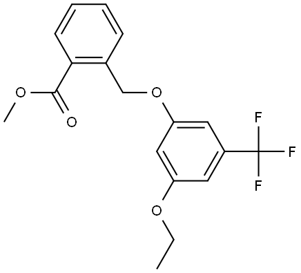 methyl 2-((3-ethoxy-5-(trifluoromethyl)phenoxy)methyl)benzoate Structure