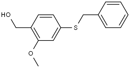 (4-(benzylthio)-2-methoxyphenyl)methanol Structure