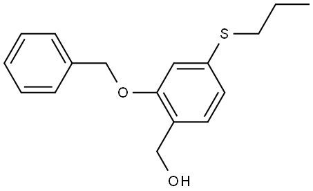 (2-(benzyloxy)-4-(propylthio)phenyl)methanol Structure